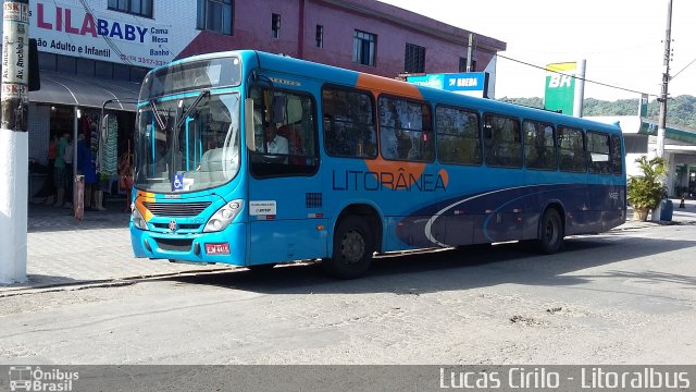 Litorânea Transportes Coletivos 1452 na cidade de Bertioga, São Paulo, Brasil, por Lucas Cirilo. ID da foto: 3401249.