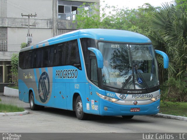 Auto Viação Progresso 6121 na cidade de Recife, Pernambuco, Brasil, por Luiz Carlos de Santana. Número da foto: #3401162.