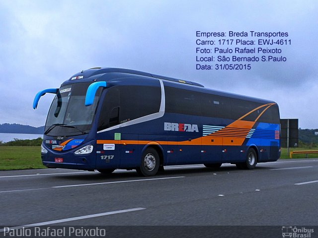 Breda Transportes e Serviços 1717 na cidade de São Bernardo do Campo, São Paulo, Brasil, por Paulo Rafael Peixoto. Número da foto: #3400396.
