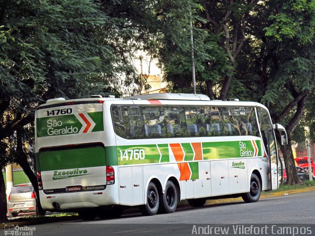 Cia. São Geraldo de Viação 14760 na cidade de São Paulo, São Paulo, Brasil, por Andrew Campos. Número da foto: #3400514.