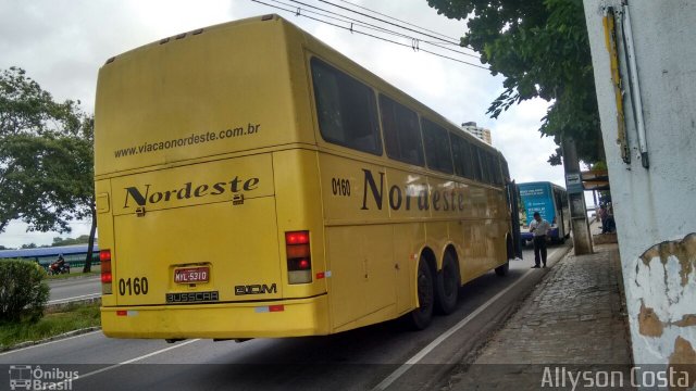Viação Nordeste 0160 na cidade de Natal, Rio Grande do Norte, Brasil, por Allyson Costa. Número da foto: #3422314.