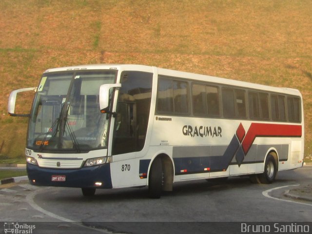 Gracimar Transporte e Turismo 870 na cidade de Taboão da Serra, São Paulo, Brasil, por Bruno Santino. Número da foto: #3423045.