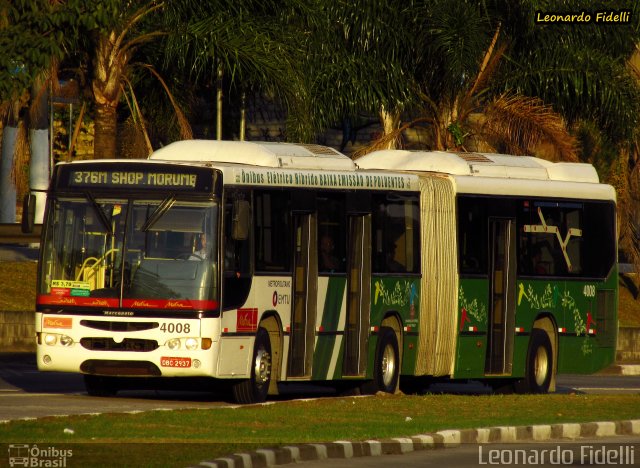 Metra - Sistema Metropolitano de Transporte 4008 na cidade de São Paulo, São Paulo, Brasil, por Leonardo Fidelli. ID da foto: 3422519.