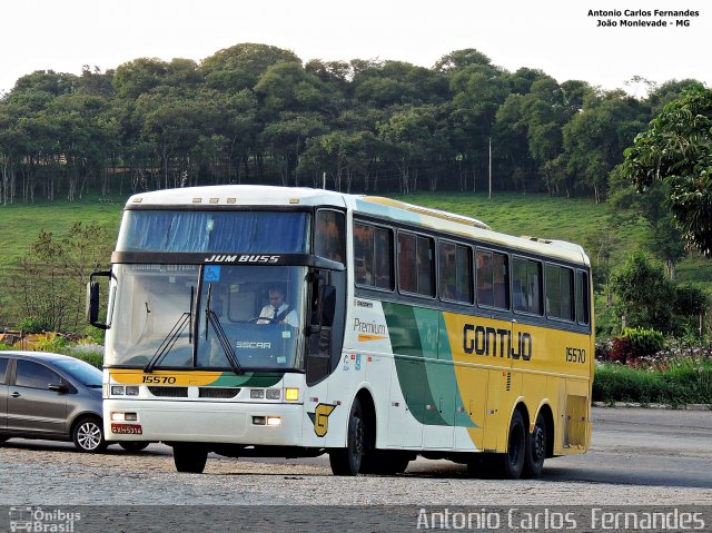 Empresa Gontijo de Transportes 15570 na cidade de João Monlevade, Minas Gerais, Brasil, por Antonio Carlos Fernandes. ID da foto: 3424653.