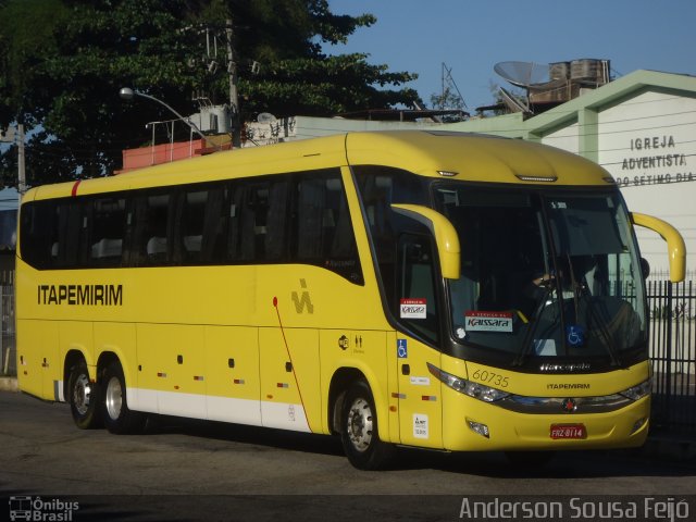 Viação Itapemirim 60735 na cidade de Macaé, Rio de Janeiro, Brasil, por Anderson Sousa Feijó. ID da foto: 3425894.