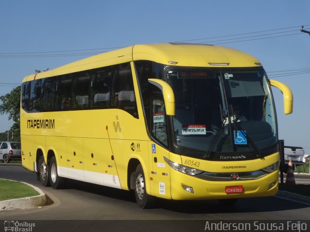 Viação Itapemirim 60543 na cidade de Campos dos Goytacazes, Rio de Janeiro, Brasil, por Anderson Sousa Feijó. ID da foto: 3425934.