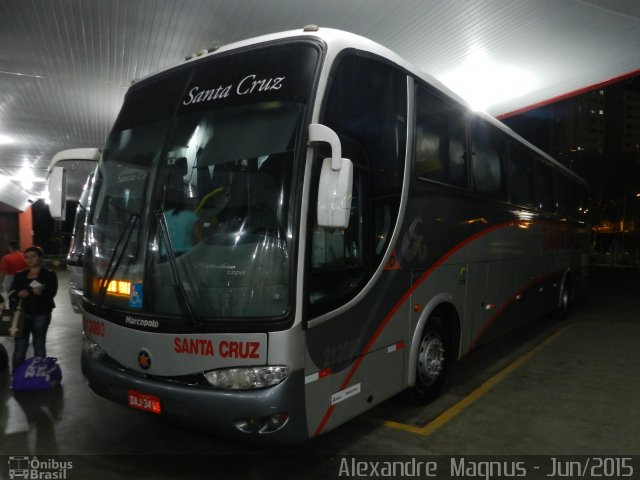 Viação Santa Cruz 213080 na cidade de Pouso Alegre, Minas Gerais, Brasil, por Alexandre  Magnus. ID da foto: 3426556.