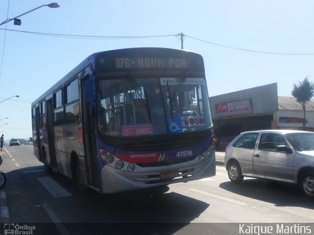 Radial Transporte Coletivo 41.518 na cidade de Itaquaquecetuba, São Paulo, Brasil, por Kaique Martins. ID da foto: 3425679.