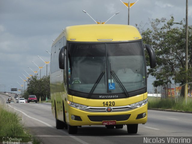 Viação Nordeste 1420 na cidade de Parnamirim, Rio Grande do Norte, Brasil, por Nícolas Vitorino Lopes. Número da foto: #3424856.