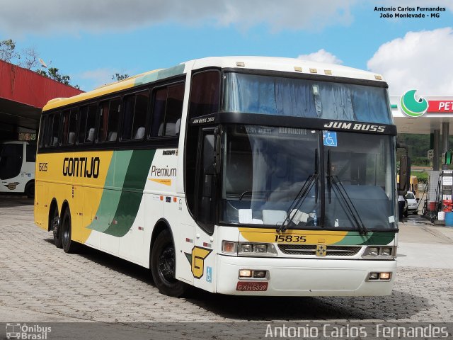 Empresa Gontijo de Transportes 15835 na cidade de João Monlevade, Minas Gerais, Brasil, por Antonio Carlos Fernandes. ID da foto: 3427271.