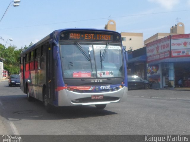 Radial Transporte Coletivo 41.436 na cidade de Poá, São Paulo, Brasil, por Kaique Martins. ID da foto: 3430749.