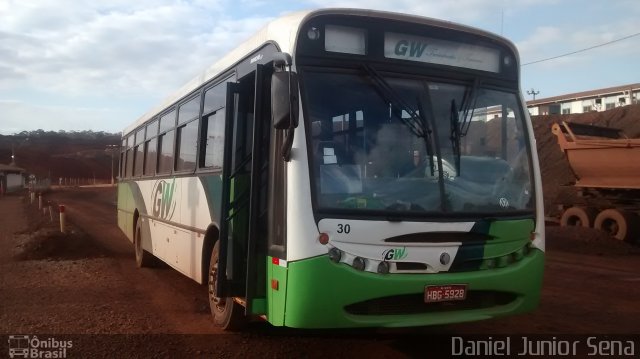 GW Transportes e Turismo 30 na cidade de Itabirito, Minas Gerais, Brasil, por Daniel Junior Sena. Número da foto: #3431040.
