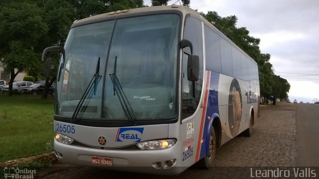 Real Transporte e Turismo 26505 na cidade de Ijuí, Rio Grande do Sul, Brasil, por Leandro Melo Valls. Número da foto: #3430416.