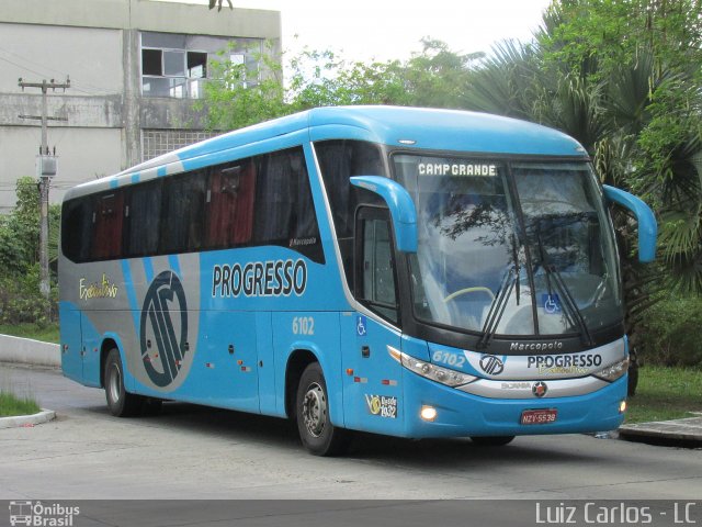 Auto Viação Progresso 6102 na cidade de Recife, Pernambuco, Brasil, por Luiz Carlos de Santana. Número da foto: #3429265.