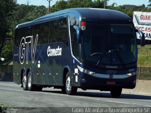 Viação Cometa 12104 na cidade de Guaratinguetá, São Paulo, Brasil, por Fabio Alcantara. ID da foto: 3435527.