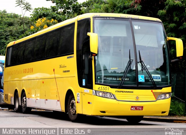 Viação Itapemirim 45501 na cidade de São Paulo, São Paulo, Brasil, por Matheus Henrique. ID da foto: 3438643.