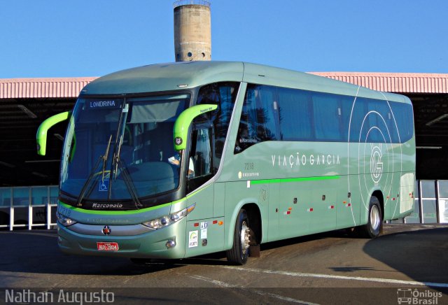 Viação Garcia 7218 na cidade de Londrina, Paraná, Brasil, por Nathan Augusto. Número da foto: #3440001.
