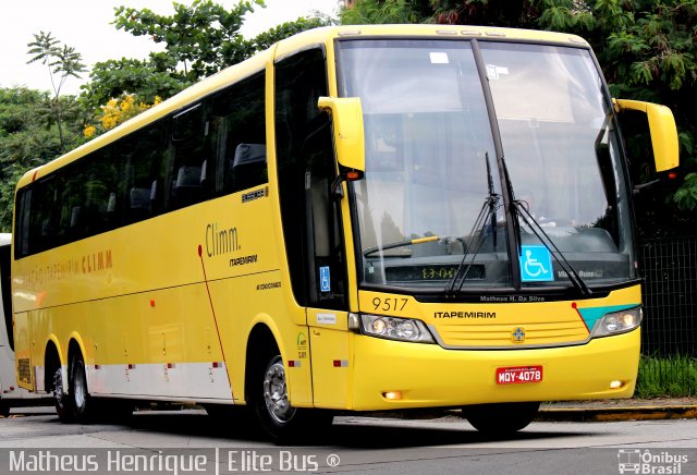 Viação Itapemirim 9517 na cidade de São Paulo, São Paulo, Brasil, por Matheus Henrique. ID da foto: 3438653.