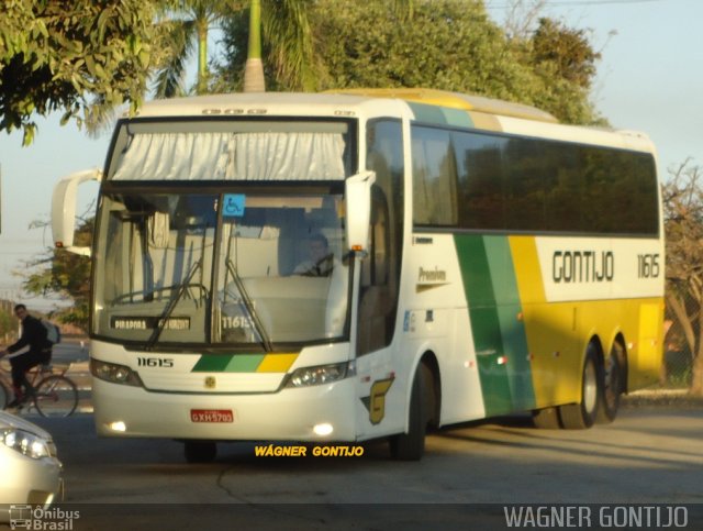 Empresa Gontijo de Transportes 11615 na cidade de Várzea da Palma, Minas Gerais, Brasil, por Wágner  Gontijo. ID da foto: 3438771.