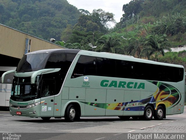 Viação Garcia 7057 na cidade de Santos, São Paulo, Brasil, por Raphael Malacarne. ID da foto: 3440145.