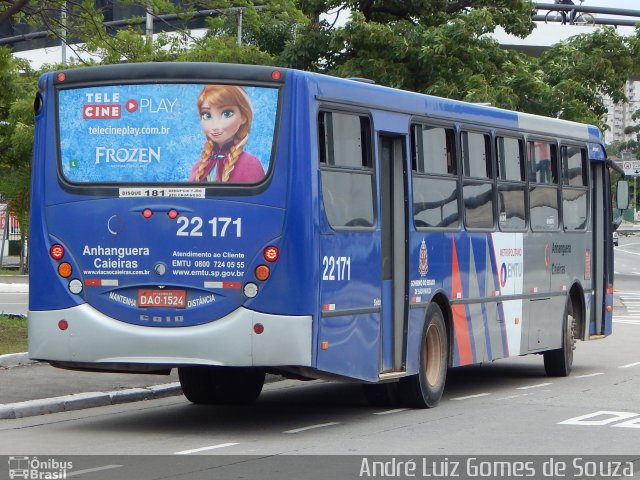 Viação Cidade de Caieiras 22.171 na cidade de São Paulo, São Paulo, Brasil, por André Luiz Gomes de Souza. ID da foto: 3442723.