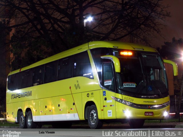 Viação Itapemirim 60709 na cidade de Curitiba, Paraná, Brasil, por Luiz Scarabotto . ID da foto: 3444908.