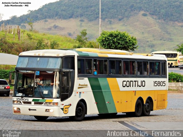 Empresa Gontijo de Transportes 15805 na cidade de João Monlevade, Minas Gerais, Brasil, por Antonio Carlos Fernandes. ID da foto: 3444111.