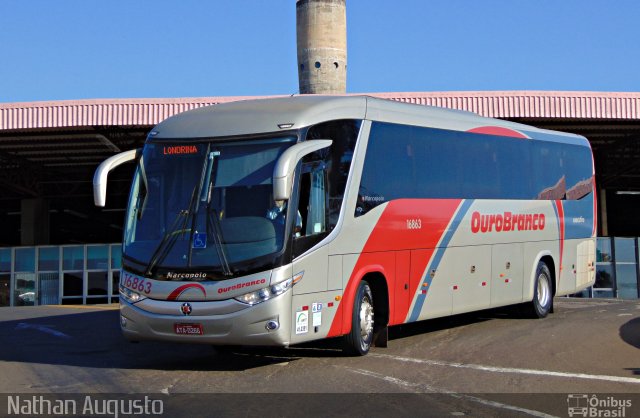 Viação Ouro Branco 16863 na cidade de Londrina, Paraná, Brasil, por Nathan Augusto. Número da foto: #3444324.