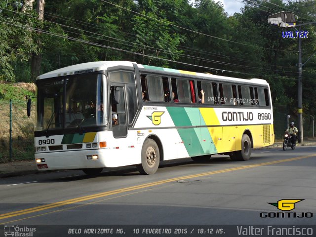 Empresa Gontijo de Transportes 8990 na cidade de Belo Horizonte, Minas Gerais, Brasil, por Valter Francisco. ID da foto: 3402305.