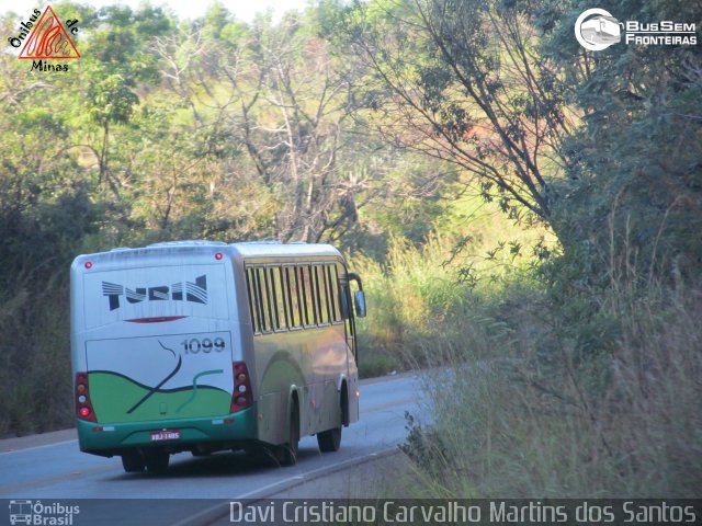 Turin Transportes 1099 na cidade de Ouro Branco, Minas Gerais, Brasil, por Davi Cristiano Carvalho Martins dos Santos. ID da foto: 3402785.