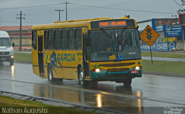 Viação Garcia 7508 na cidade de Cambé, Paraná, Brasil, por Nathan Augusto. ID da foto: 3403144.