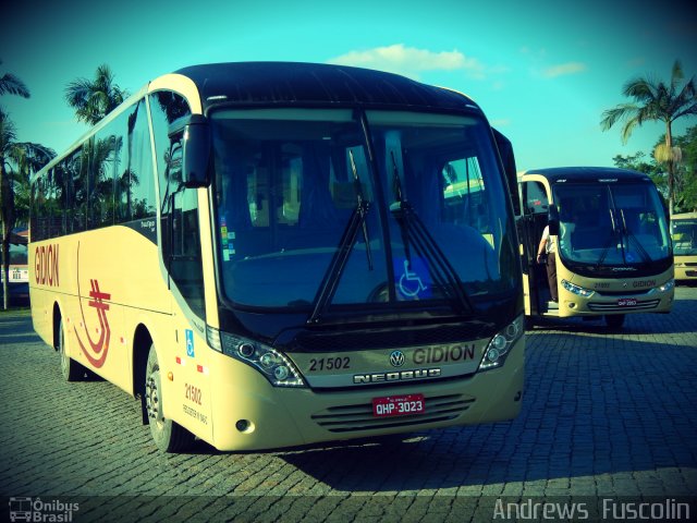 Gidion Transporte e Turismo 21502 na cidade de Joinville, Santa Catarina, Brasil, por Andrews  Fuscolin. Número da foto: #3402562.