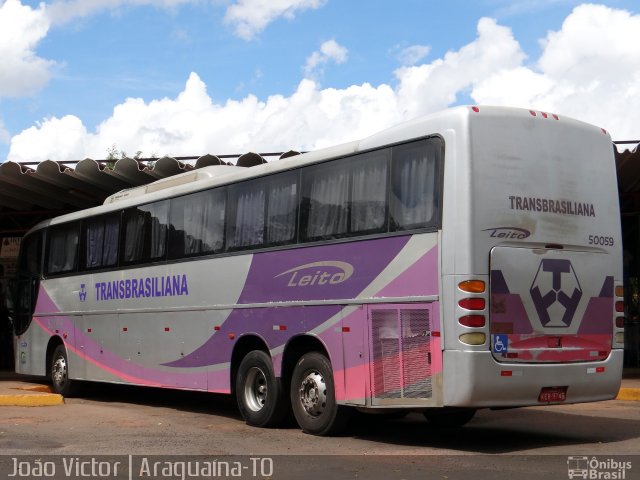 Transbrasiliana Transportes e Turismo 50059 na cidade de Araguaína, Tocantins, Brasil, por João Victor. ID da foto: 3404284.