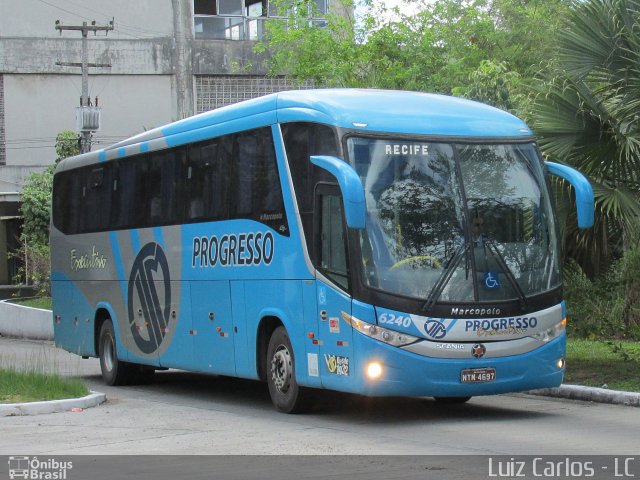 Auto Viação Progresso 6240 na cidade de Recife, Pernambuco, Brasil, por Luiz Carlos de Santana. Número da foto: #3403107.