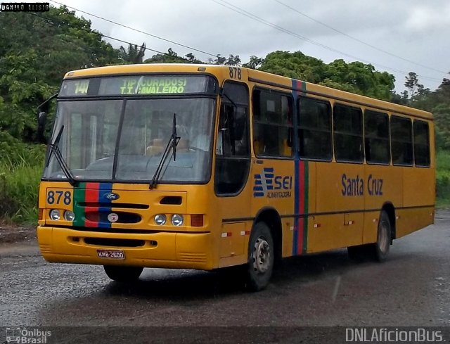 Auto Viação Santa Cruz 878 na cidade de Recife, Pernambuco, Brasil, por Danilo Elisio da Costa. Número da foto: #3402771.