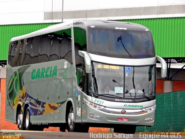 Viação Garcia 7927 na cidade de São Paulo, São Paulo, Brasil, por Rodrigo S. G Busólogo do Brasil. ID da foto: 3445576.