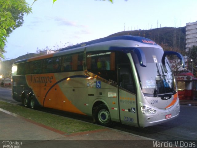 Vicampe Transportes e Turismo 2200 na cidade de Poços de Caldas, Minas Gerais, Brasil, por Marcio V Boas. ID da foto: 3445635.