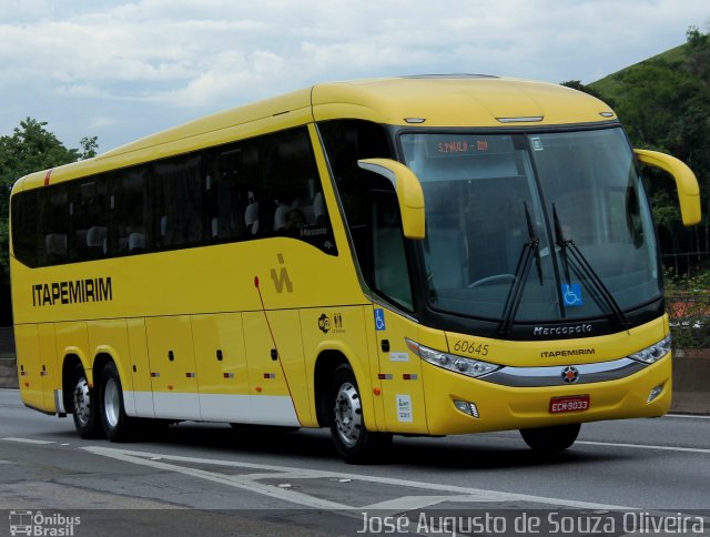 Viação Itapemirim 60645 na cidade de Piraí, Rio de Janeiro, Brasil, por José Augusto de Souza Oliveira. Número da foto: #3446625.