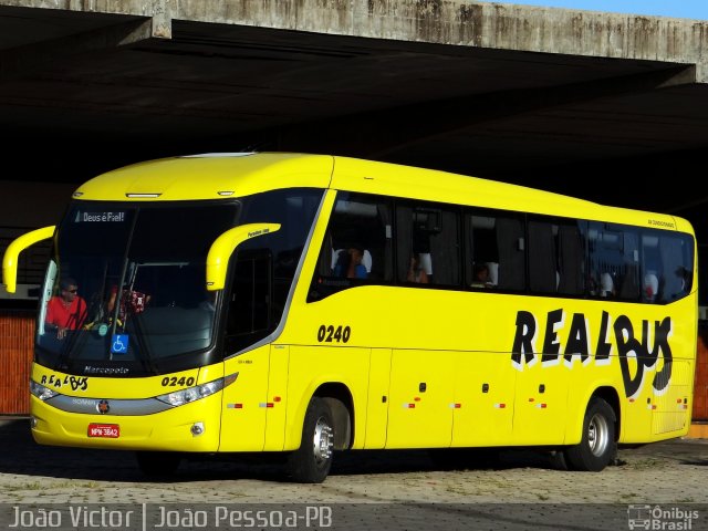 Expresso Real Bus 0240 na cidade de João Pessoa, Paraíba, Brasil, por João Victor. Número da foto: #3449282.