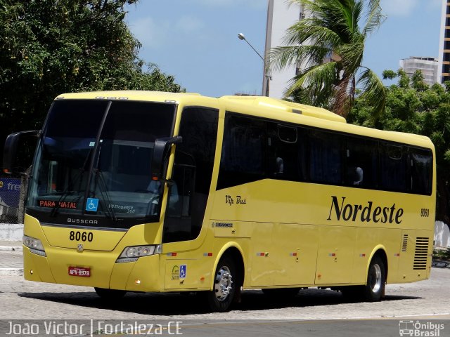 Viação Nordeste 8060 na cidade de Fortaleza, Ceará, Brasil, por João Victor. ID da foto: 3447950.