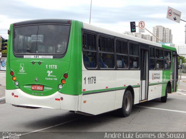 Viação Santa Brígida 1 1178 na cidade de São Paulo, São Paulo, Brasil, por André Luiz Gomes de Souza. ID da foto: 3449102.