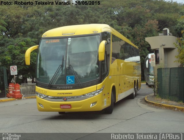 Viação Itapemirim 60539 na cidade de São Paulo, São Paulo, Brasil, por Roberto Teixeira. Número da foto: #3449355.