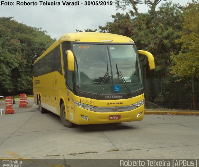 Viação Itapemirim 60055 na cidade de São Paulo, São Paulo, Brasil, por Roberto Teixeira. ID da foto: 3452060.