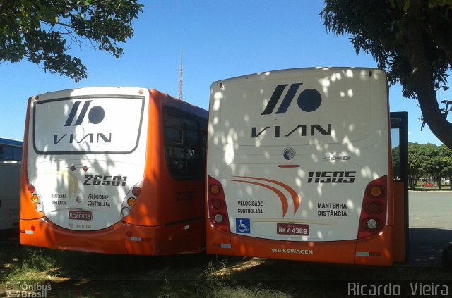 VIAN - Viação Anapolina 11505 na cidade de Brasília, Distrito Federal, Brasil, por Ricardo Vieira. Número da foto: #3450210.