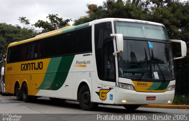 Empresa Gontijo de Transportes 11945 na cidade de São Paulo, São Paulo, Brasil, por Cristiano Soares da Silva. ID da foto: 3453184.