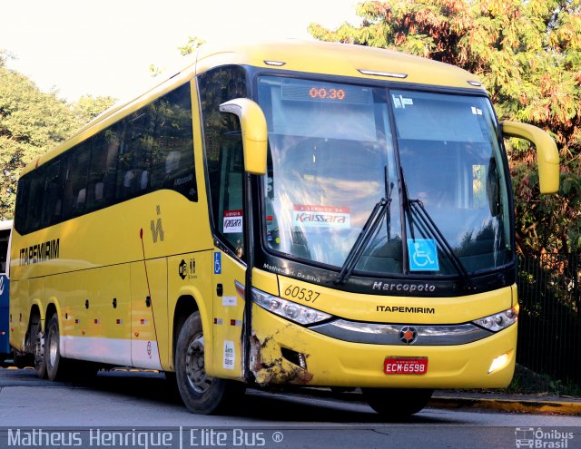 Viação Itapemirim 60537 na cidade de São Paulo, São Paulo, Brasil, por Matheus Henrique. ID da foto: 3453433.