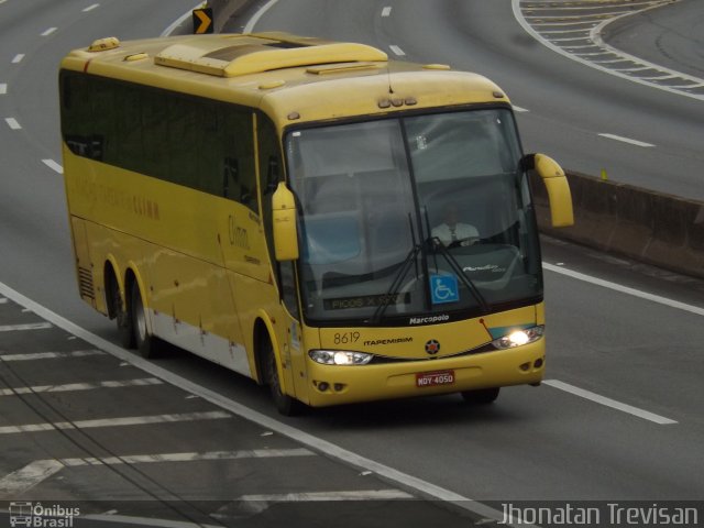 Viação Itapemirim 8619 na cidade de Lavrinhas, São Paulo, Brasil, por Jhonatan Diego da Silva Trevisan. ID da foto: 3453818.