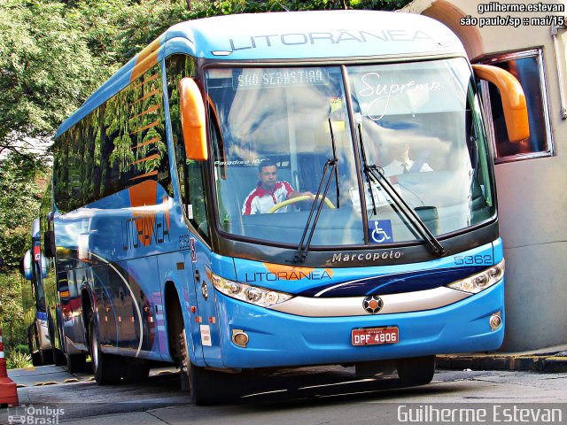 Litorânea Transportes Coletivos 5362 na cidade de São Paulo, São Paulo, Brasil, por Guilherme Estevan. Número da foto: #3453779.