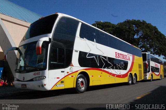 Auto Viação Estrela 4040 na cidade de Sorocaba, São Paulo, Brasil, por EDUARDO - SOROCABUS. ID da foto: 3453734.