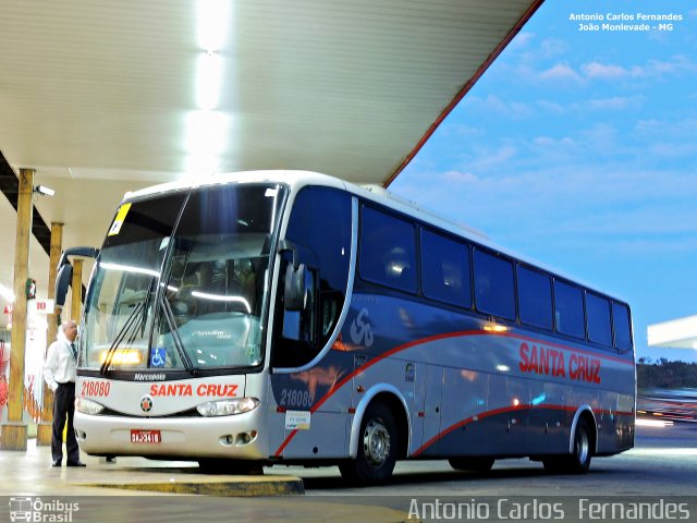 Viação Santa Cruz 218080 na cidade de João Monlevade, Minas Gerais, Brasil, por Antonio Carlos Fernandes. ID da foto: 3454687.